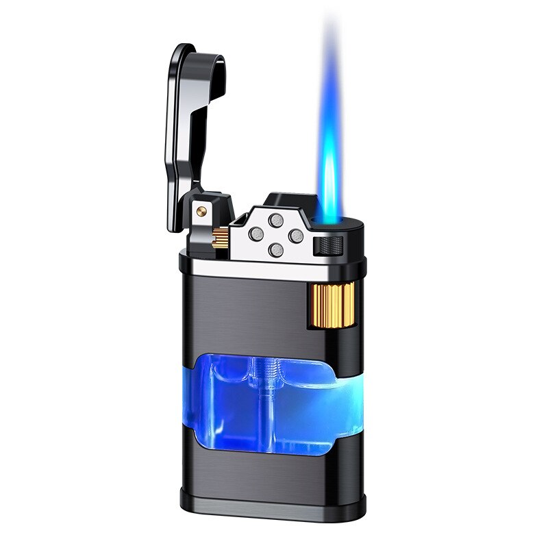Windfestes Gasfeuerzeug mit blauer Flamme