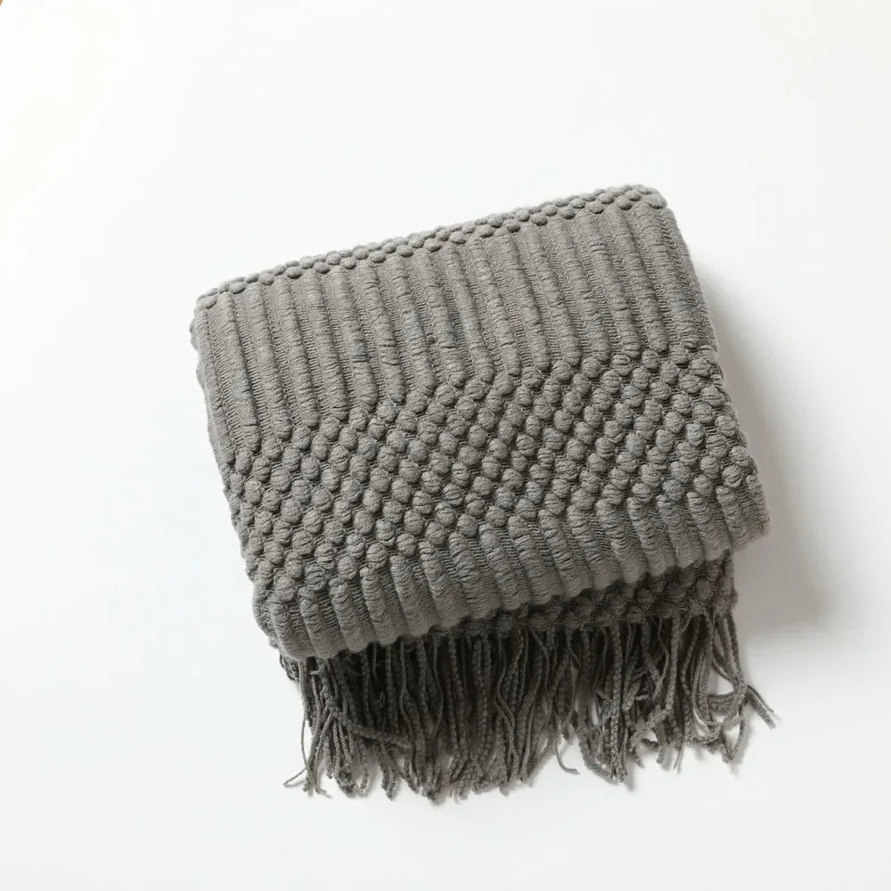Nordic Style Knitted Blanket