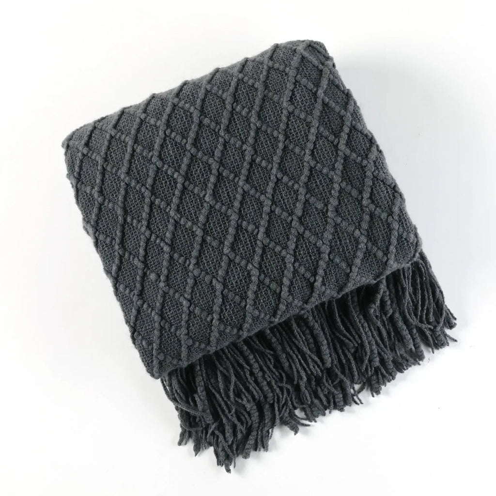 Nordic Style Knitted Blanket