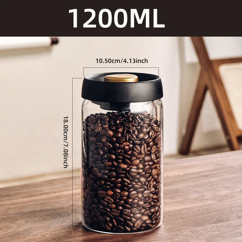 Vacuum Storage Jar Made of Borosilicate Glass