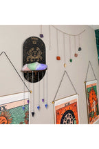 Black hanging shelving system