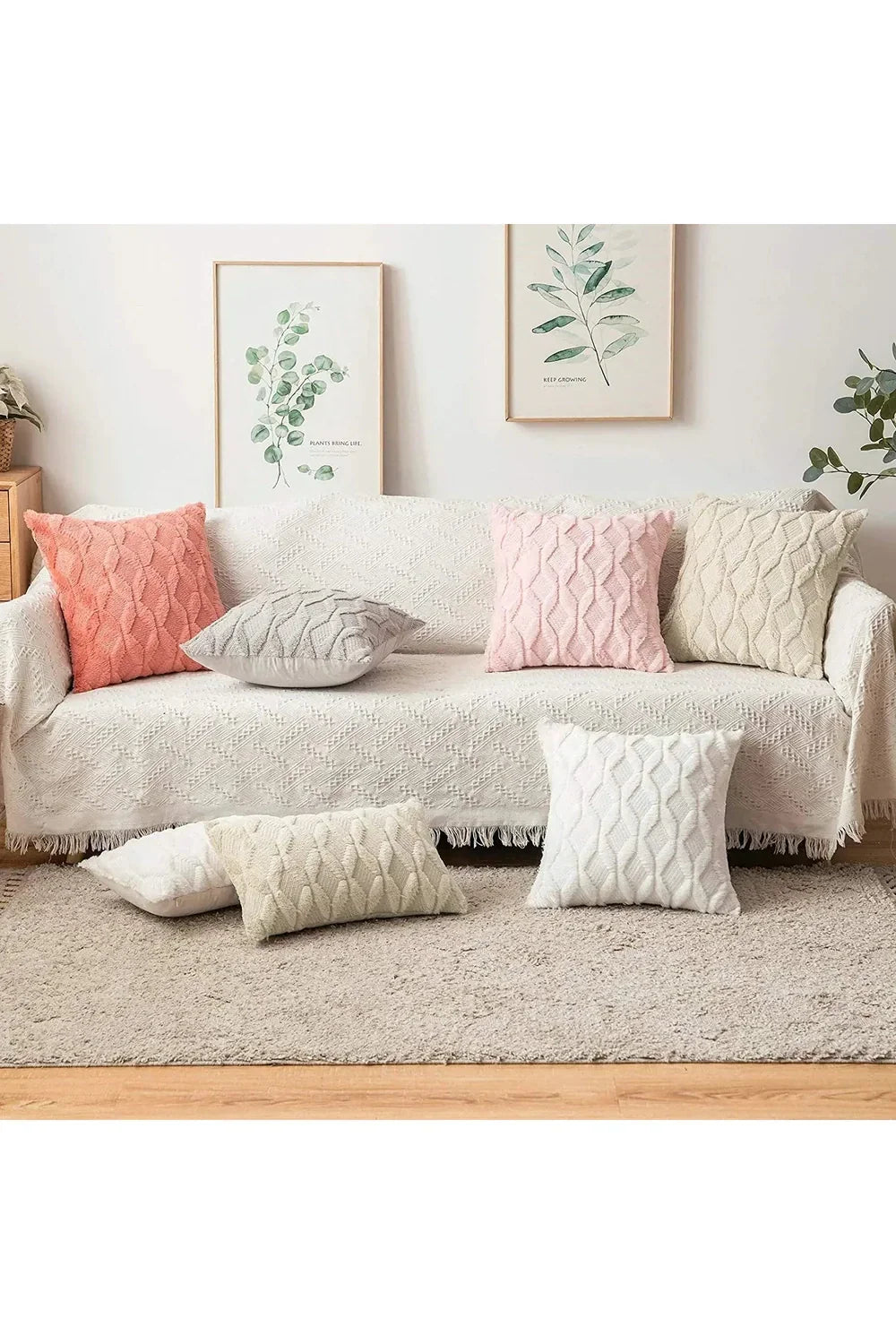 Solid Color Sofa Pillow Cover