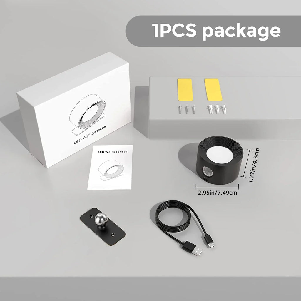 Verstellbare LED-Wandleuchte mit Touch-Steuerung