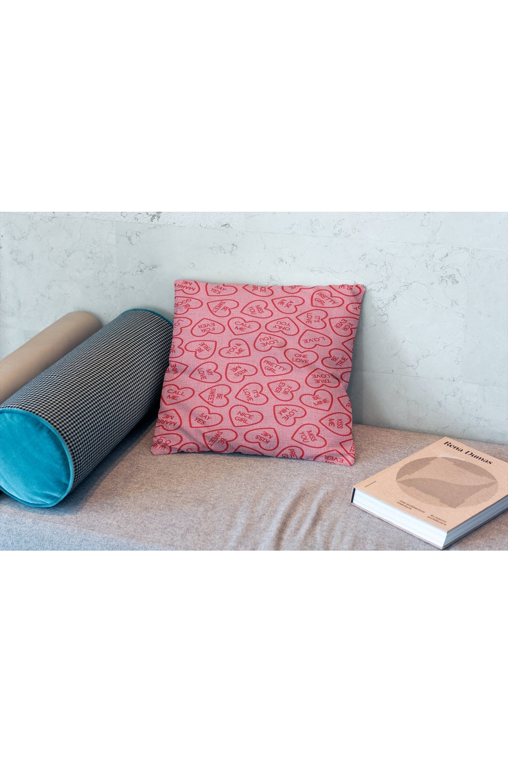 Rosa Quadrat Decorative Pillowcase