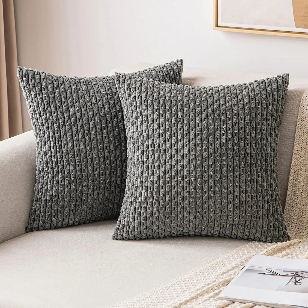 Boho Ribbed Corduroy Cushion Cover
