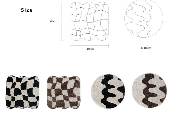 Wavy Grid Sitzkissen