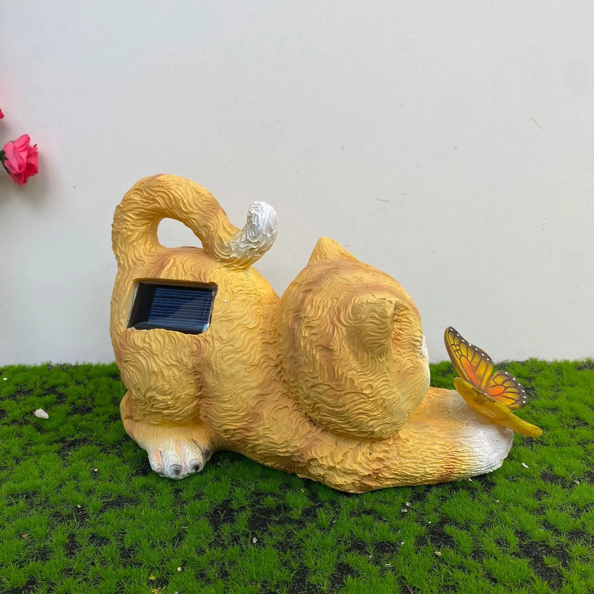 Butterfly Catcher Katzen-Dekoleuchte aus Kunstharz