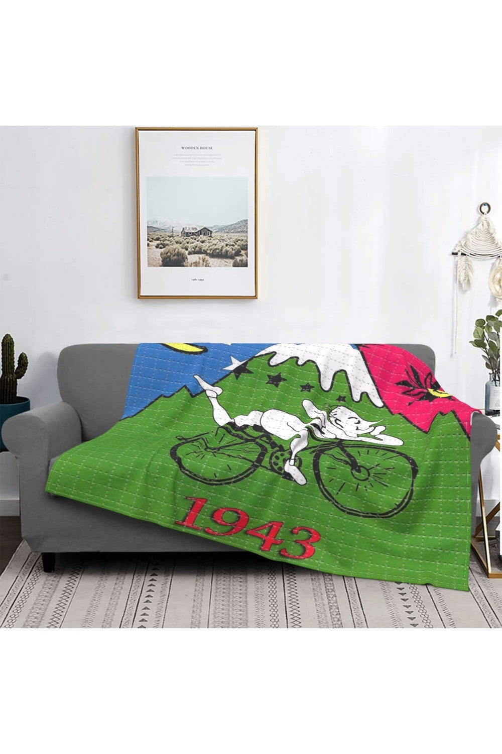 Hoffman Bicycle Day Throw Blanket