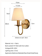 Elegante Stoff-Wandleuchte – Vintage-Charme für jeden Raum
