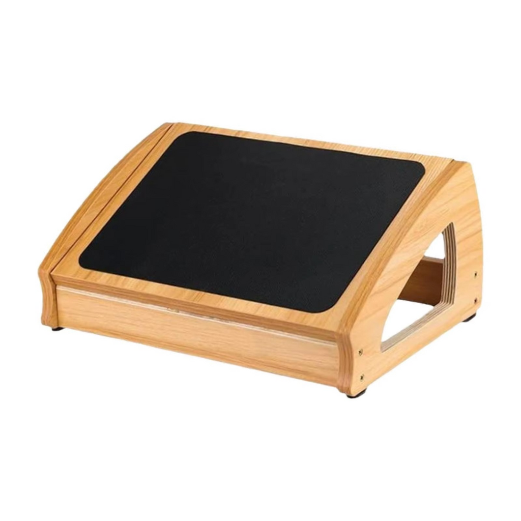 Wooden Under-Desk Footrest – Ergonomic Leg Support