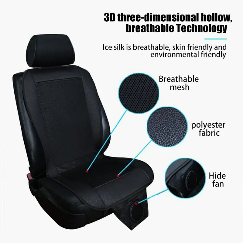 DC 12V 3D Auto-Sitzkissen mit Belüftung | 8-Lüfter Sommer-Sitzauflage