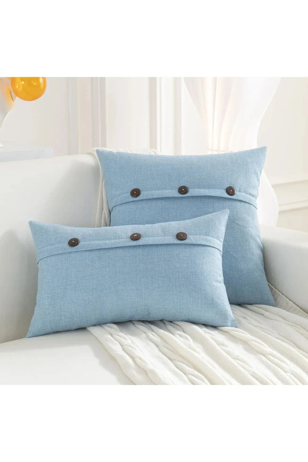 Nordic Button Pillowcase