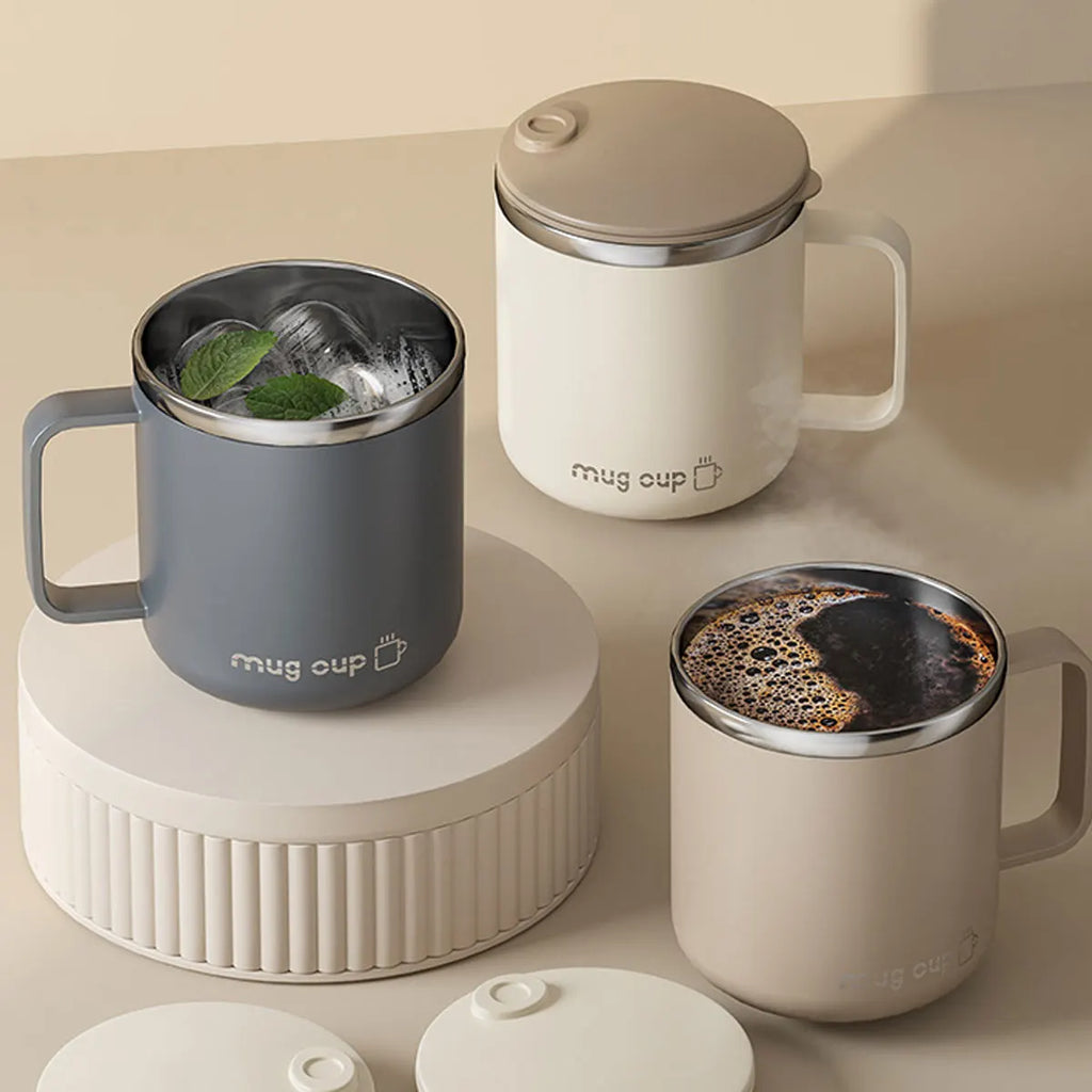Insulated Stainless Steel Coffee Cup with Lid