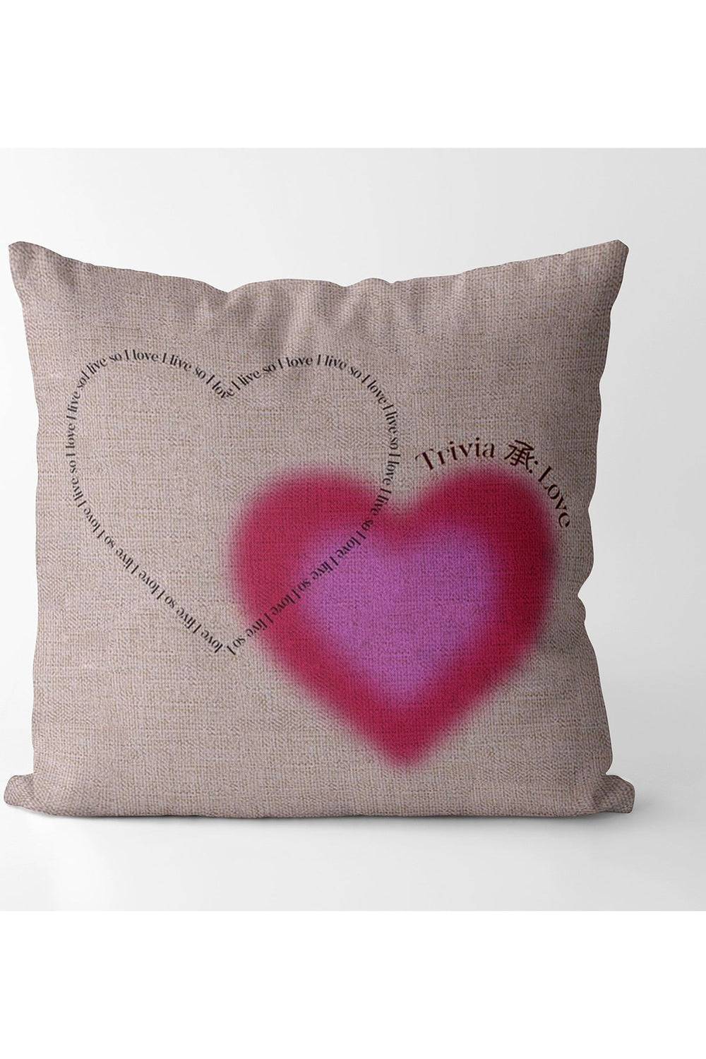 Rosa Quadrat Decorative Pillowcase
