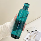 Heat-Resistant Glass Water Bottle with Time Scale
