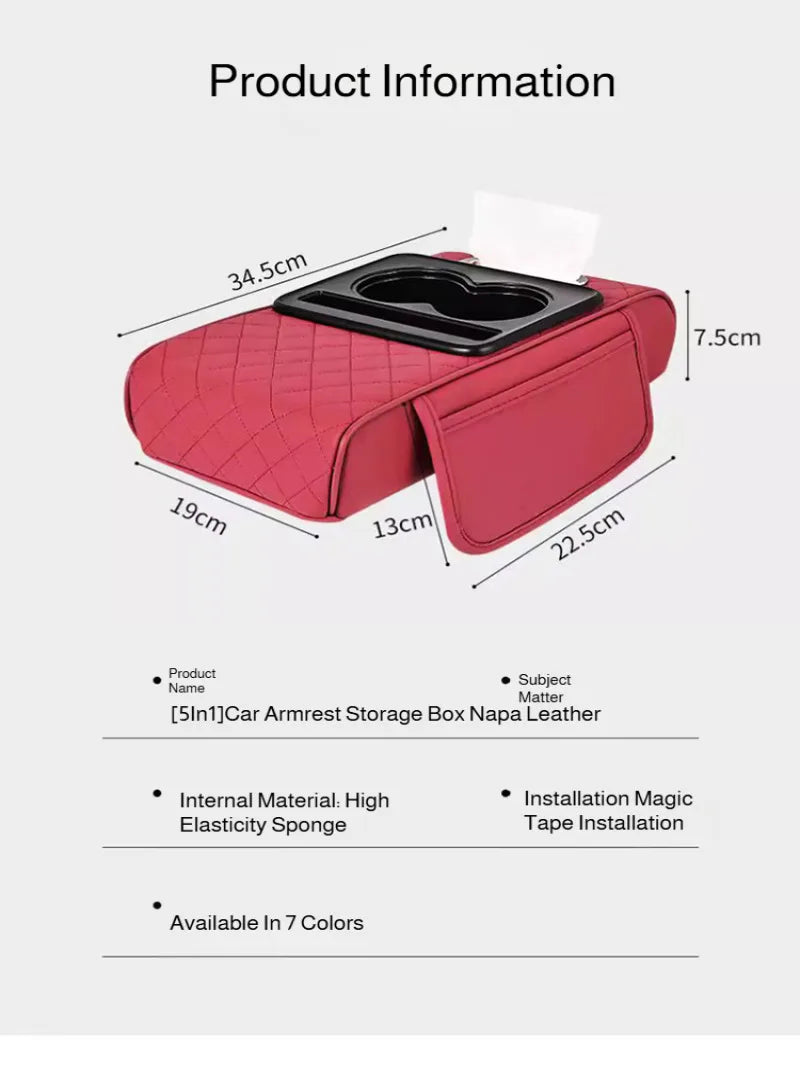 Car Armrest Organizer 5-in-1