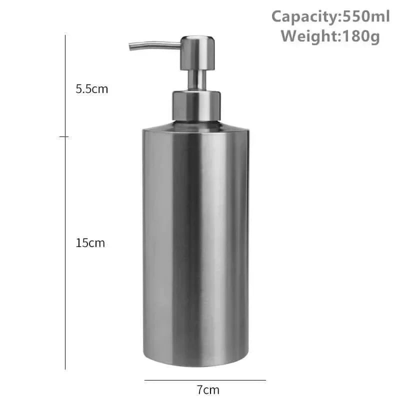 Eleganter Seifenspender mit Handpumpe aus Edelstahl