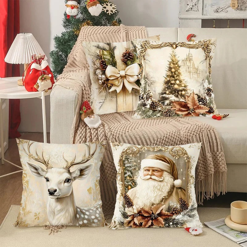 Christmas Cushion Covers Set of 4