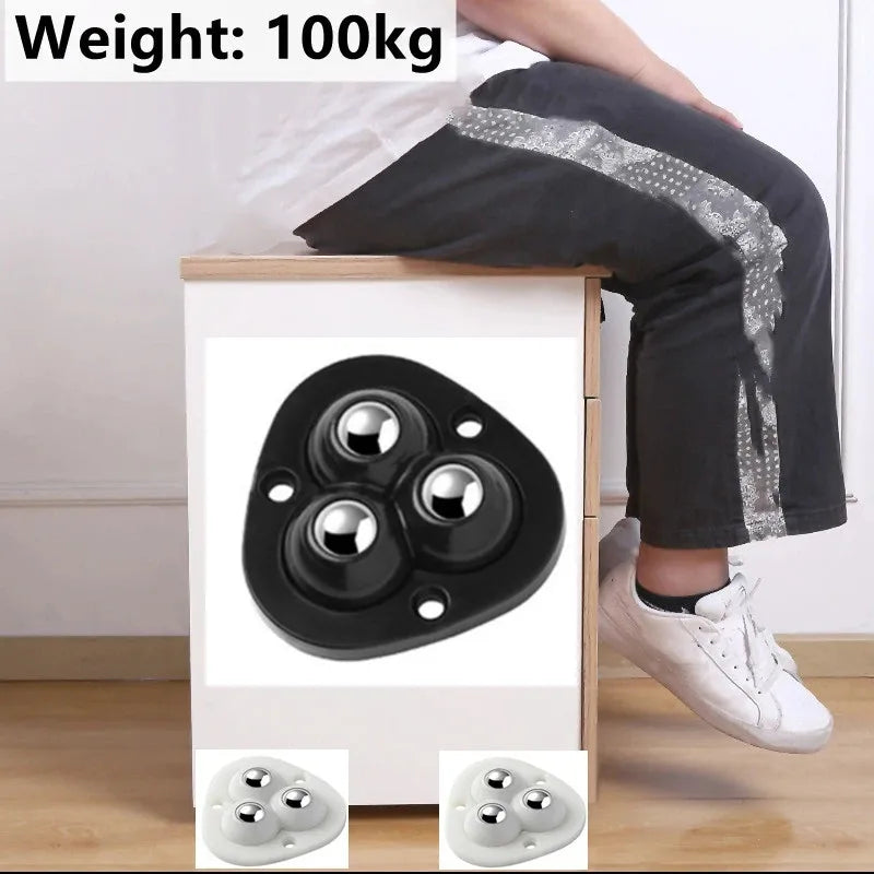 Selbstklebende, voll drehbare Möbelrollen