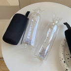 Heat-Resistant Glass Water Bottle with Time Scale