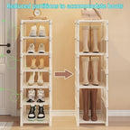 Space-Saving Metal Frame Shoe Rack