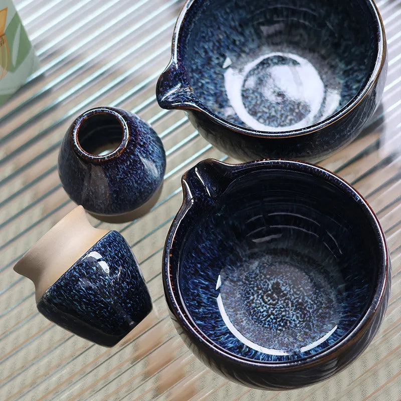 Ceramic Matcha Set Green Standard Size Bowl Whisk Brush for Tea Ceremony-3