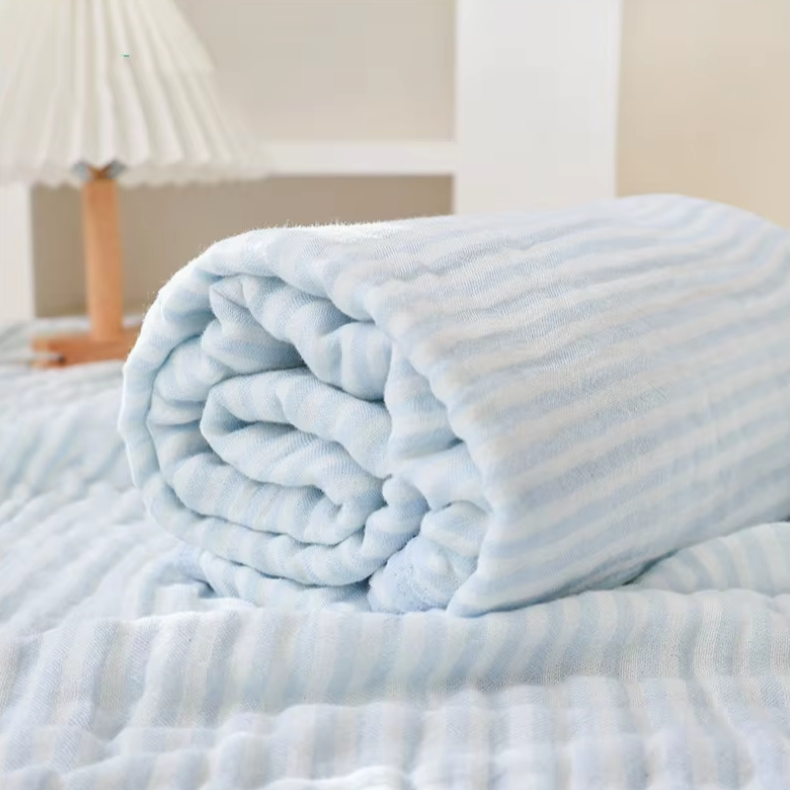Premium 6-lagige Musselin-Baumwoll- und Bambus-Babydecke