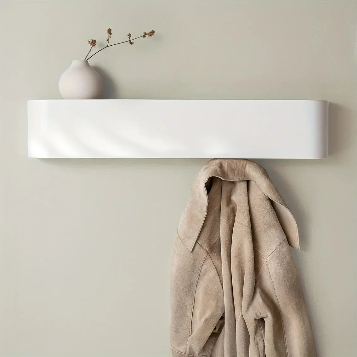 Wandgarderobe mit Ablage & versteckten Haken