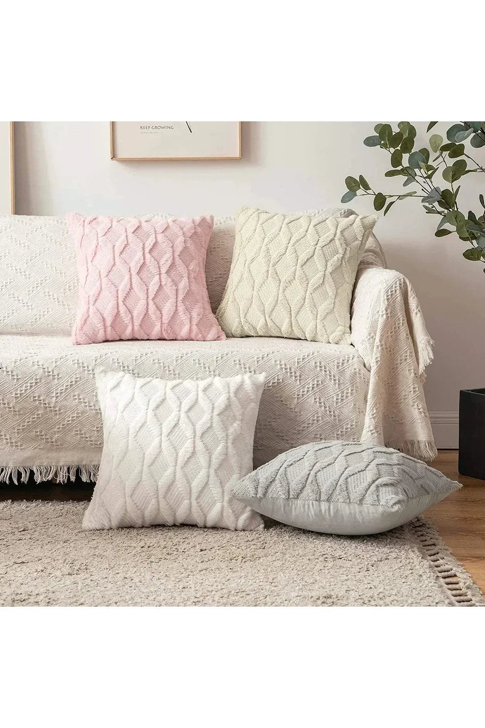 Solid Color Sofa Pillow Cover