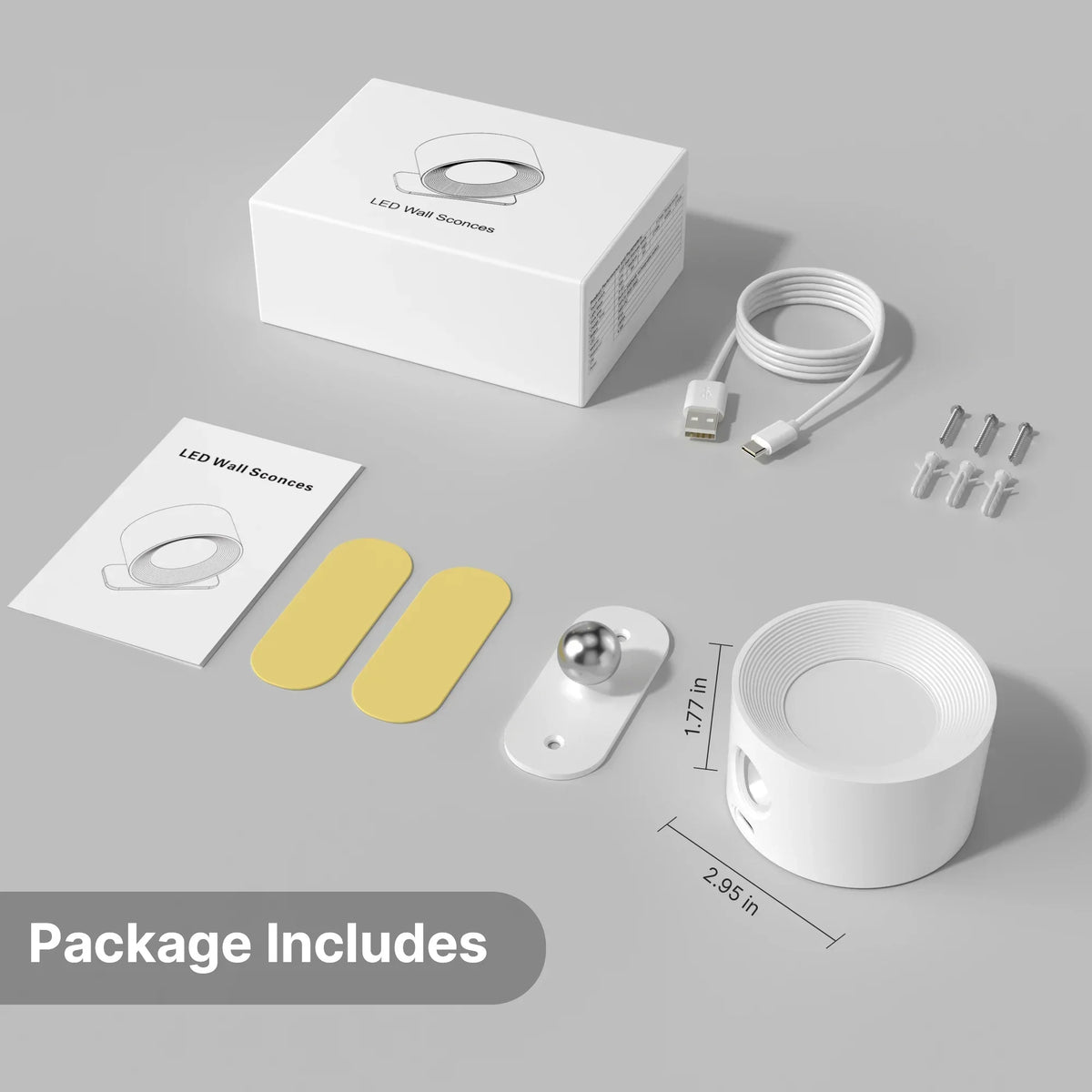 Verstellbare LED-Wandleuchte mit Touch-Steuerung