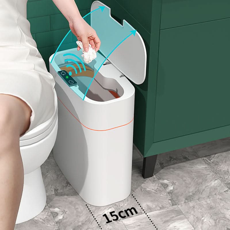 13L Smart Trash Can with Infrared Sensor and Lid