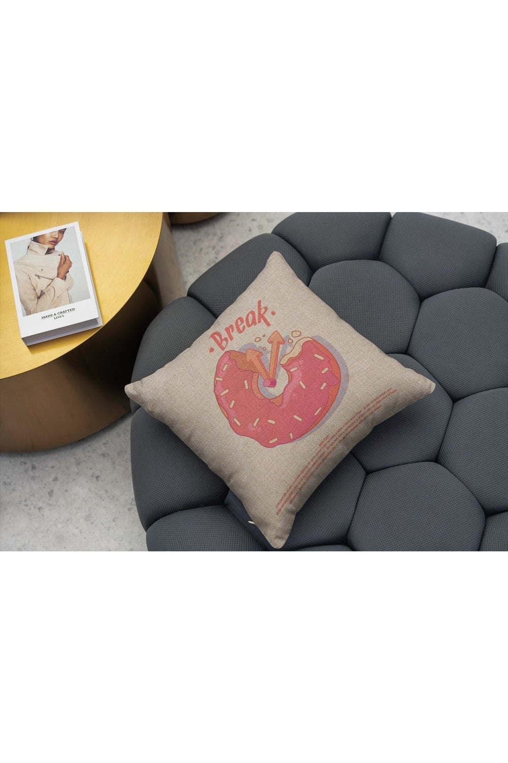 Rosa Quadrat Decorative Pillowcase