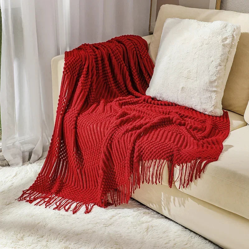 Nordic Style Knitted Blanket