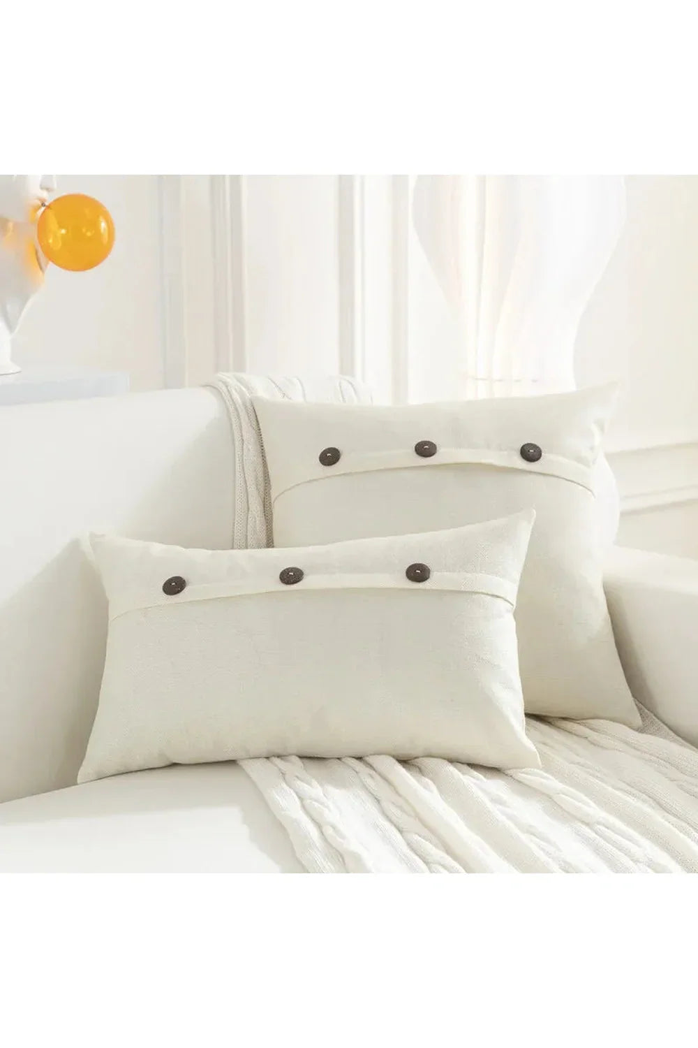 Nordic Button Pillowcase