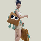 Cute Monster Portable Soft Throw Pillow Blanket