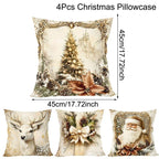 Christmas Cushion Covers Set of 4