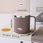 Insulated Stainless Steel Coffee Cup with Lid