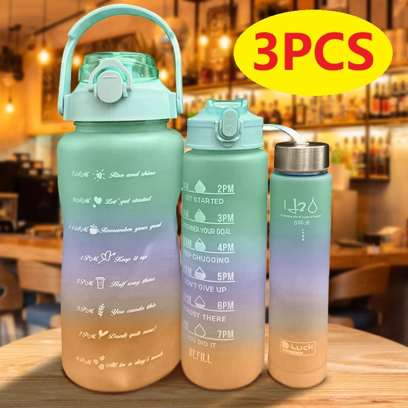Wasserflasche mit Zeitmarkierung