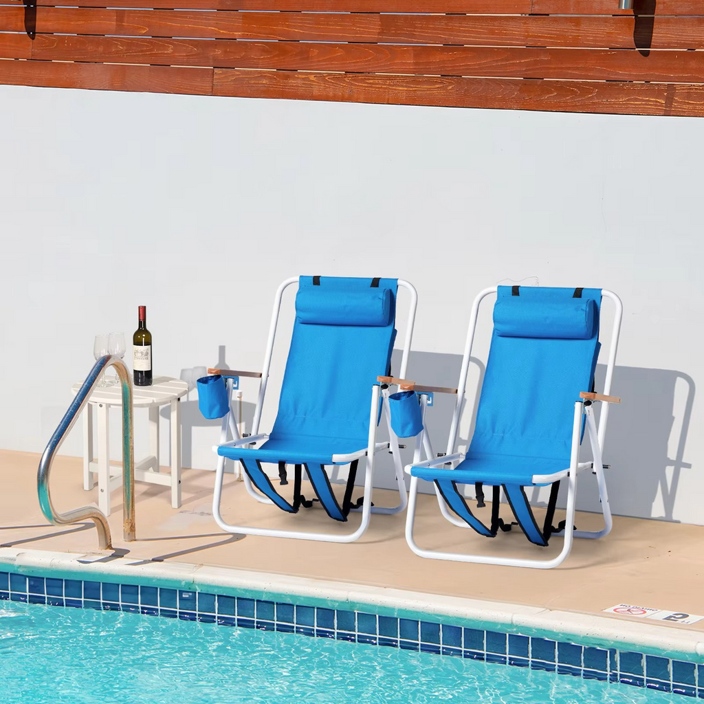 2-Pack Foldable High-Strength Beach Chairs