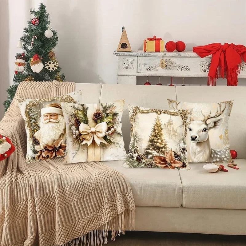 Christmas Cushion Covers Set of 4