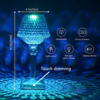 Diamond Glow Wiederaufladbare Kristall-Tischlampe