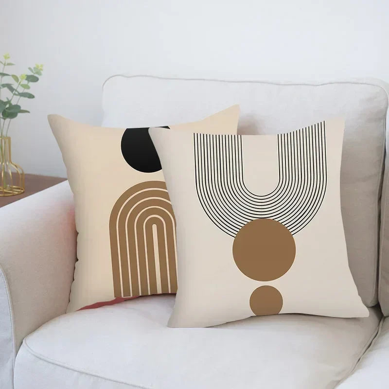 Aurum Kissenbezug - Modernes Schwarz-Weiß-Design mit abstraktem Kunstdruck