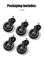 Swivel Roller Office Chair Wheels 5PCS