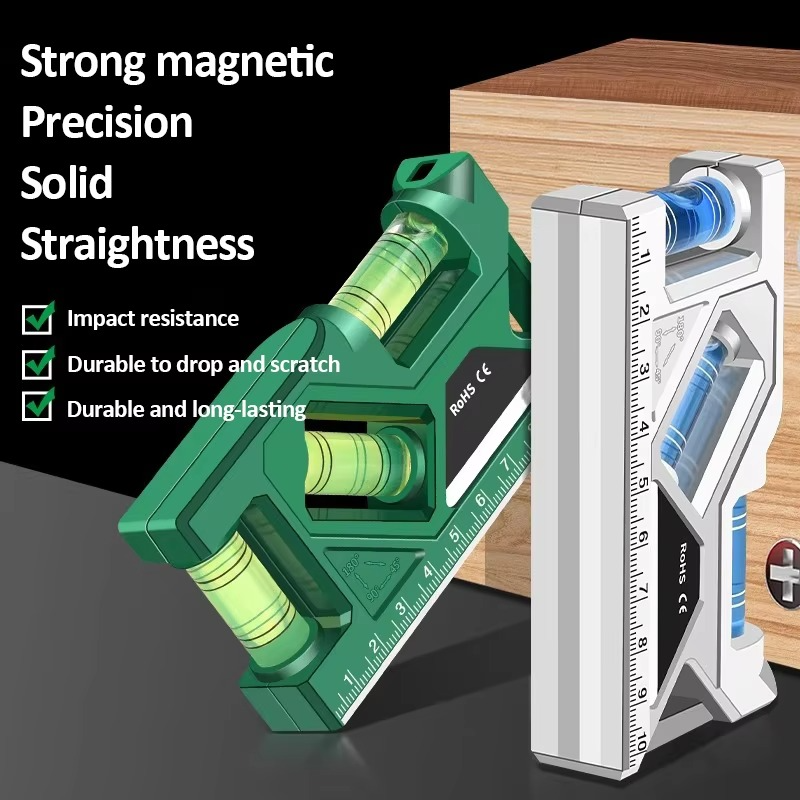 Präzisions-Taschenwasserwaage mit Magnetfuß & Winkelmesser