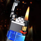 Windfestes Gasfeuerzeug mit blauer Flamme