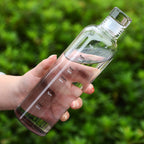 Heat-Resistant Glass Water Bottle with Time Scale