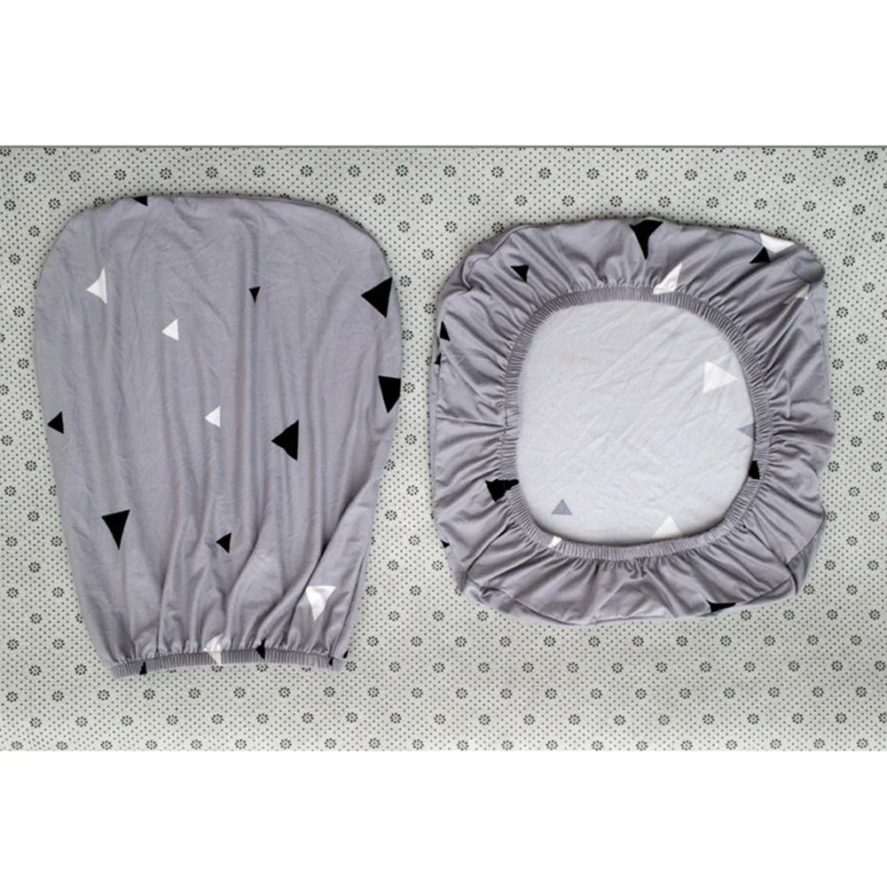 2-piece Split Office Rose Chair Covers
