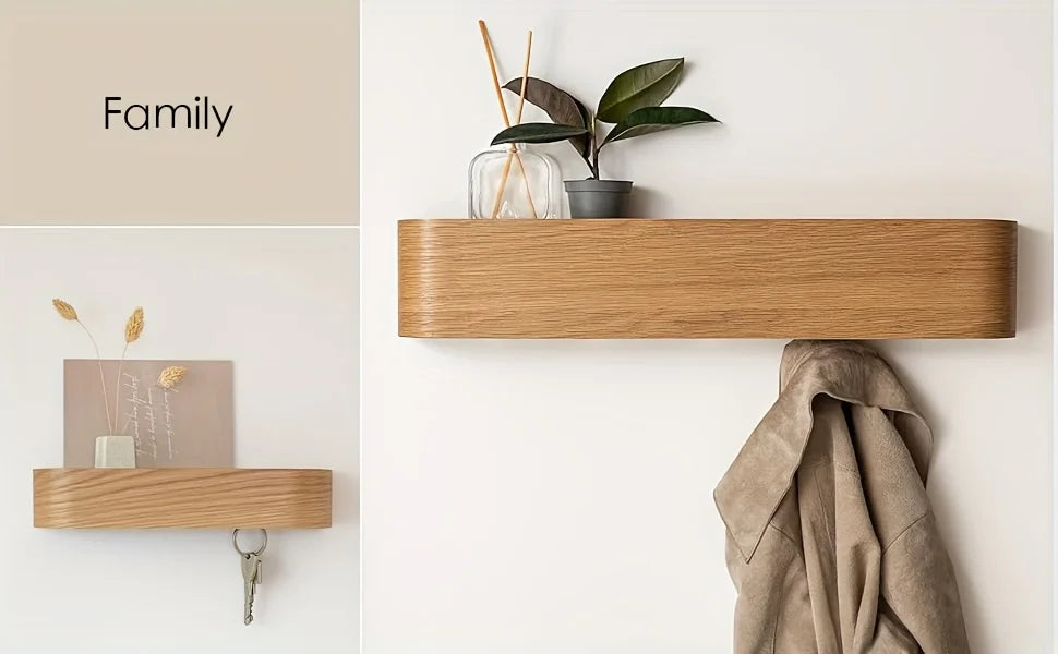 Wandgarderobe mit Ablage & versteckten Haken