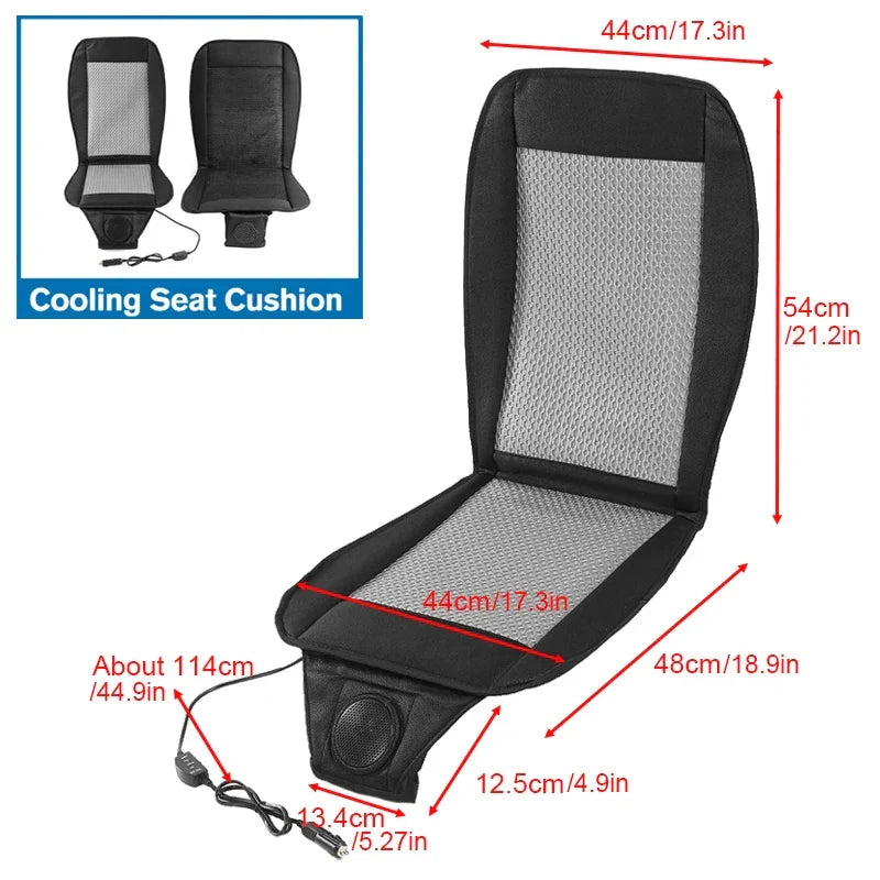 DC 12V 3D Auto-Sitzkissen mit Belüftung | 8-Lüfter Sommer-Sitzauflage
