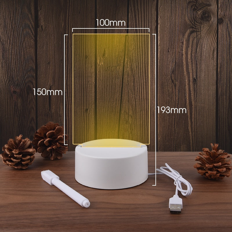 Kreative Notiztafel-LED-Tischleuchte